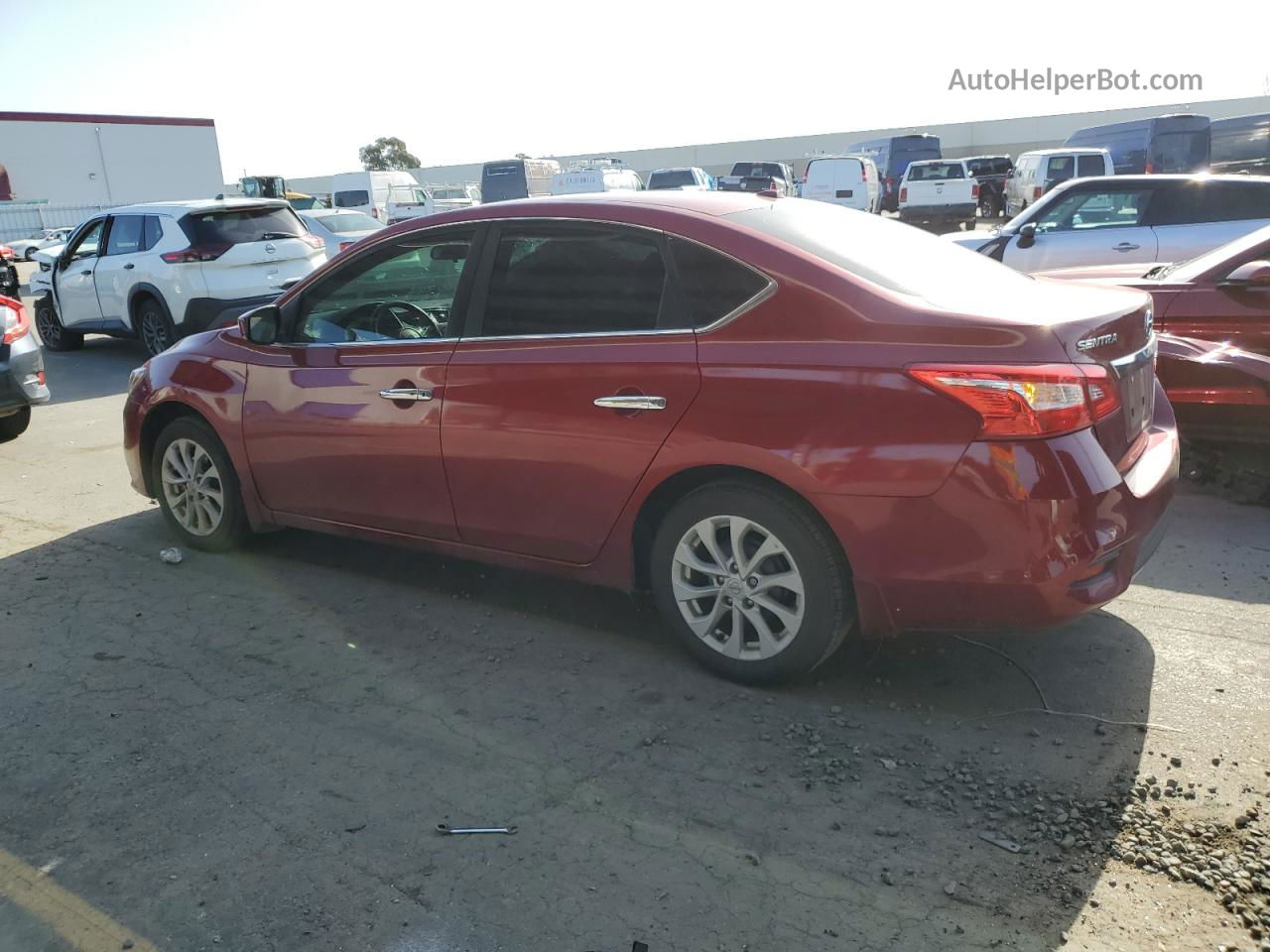 2018 Nissan Sentra S Burgundy vin: 3N1AB7AP7JY267715