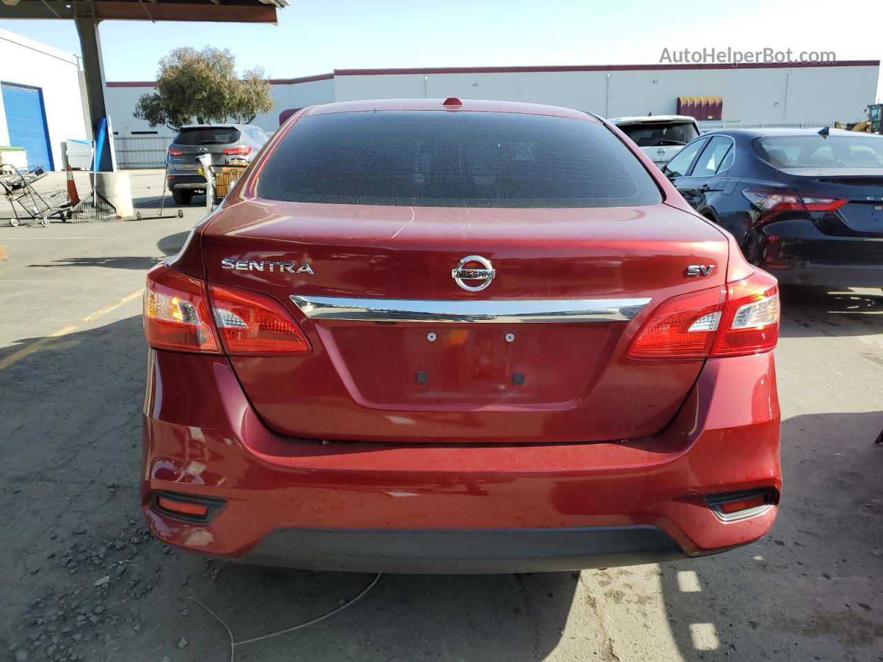 2018 Nissan Sentra S Burgundy vin: 3N1AB7AP7JY267715