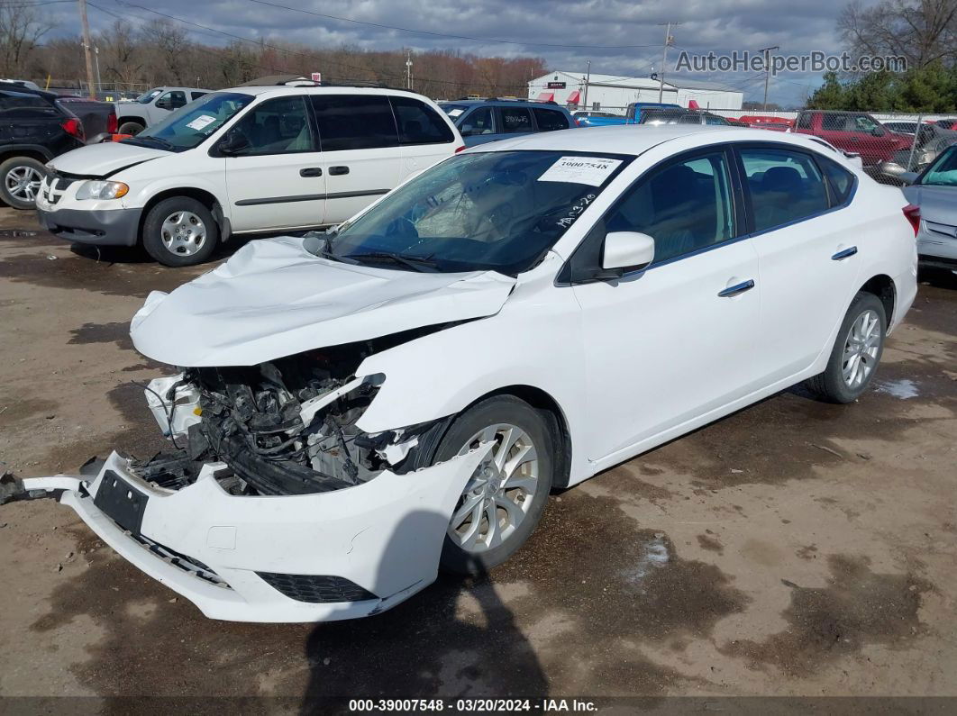 2018 Nissan Sentra Sv White vin: 3N1AB7AP7JY283851