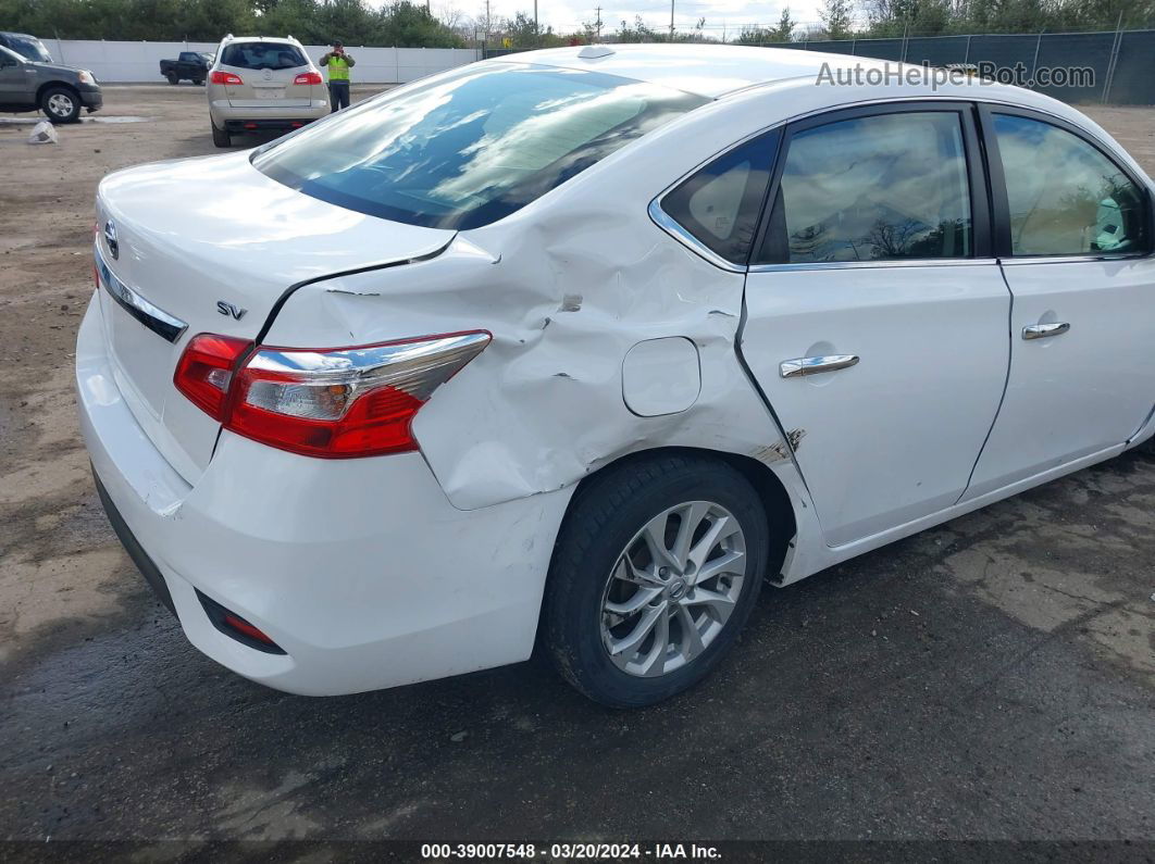 2018 Nissan Sentra Sv White vin: 3N1AB7AP7JY283851