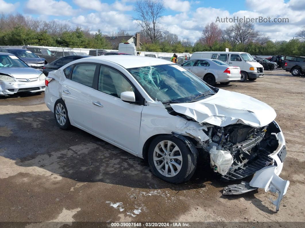 2018 Nissan Sentra Sv White vin: 3N1AB7AP7JY283851