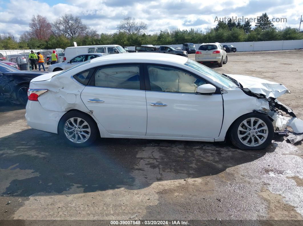 2018 Nissan Sentra Sv White vin: 3N1AB7AP7JY283851