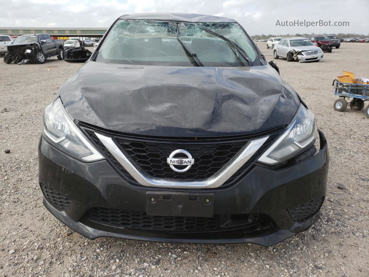 2018 Nissan Sentra S Black vin: 3N1AB7AP7JY299385