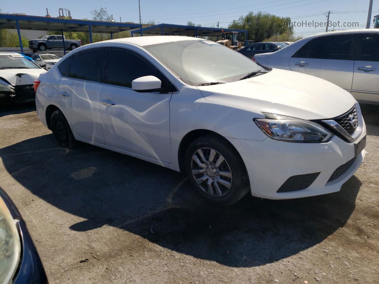 2018 Nissan Sentra S White vin: 3N1AB7AP7JY310336