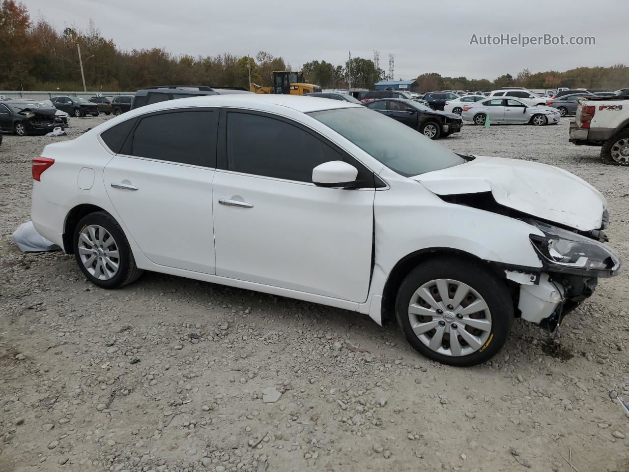 2018 Nissan Sentra S White vin: 3N1AB7AP7JY322244