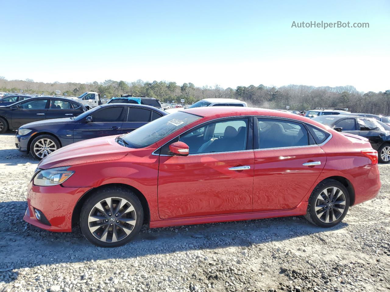 2018 Nissan Sentra S Red vin: 3N1AB7AP7JY331798