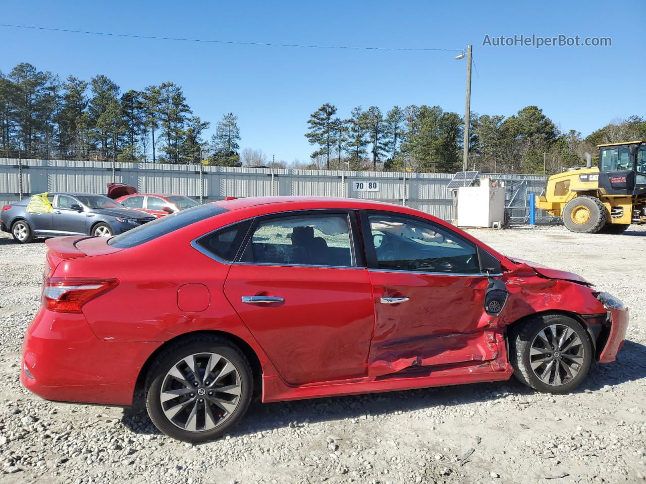 2018 Nissan Sentra S Red vin: 3N1AB7AP7JY331798