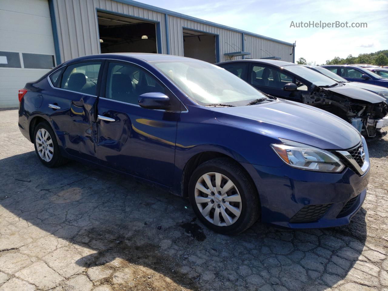 2018 Nissan Sentra S Blue vin: 3N1AB7AP7JY331929