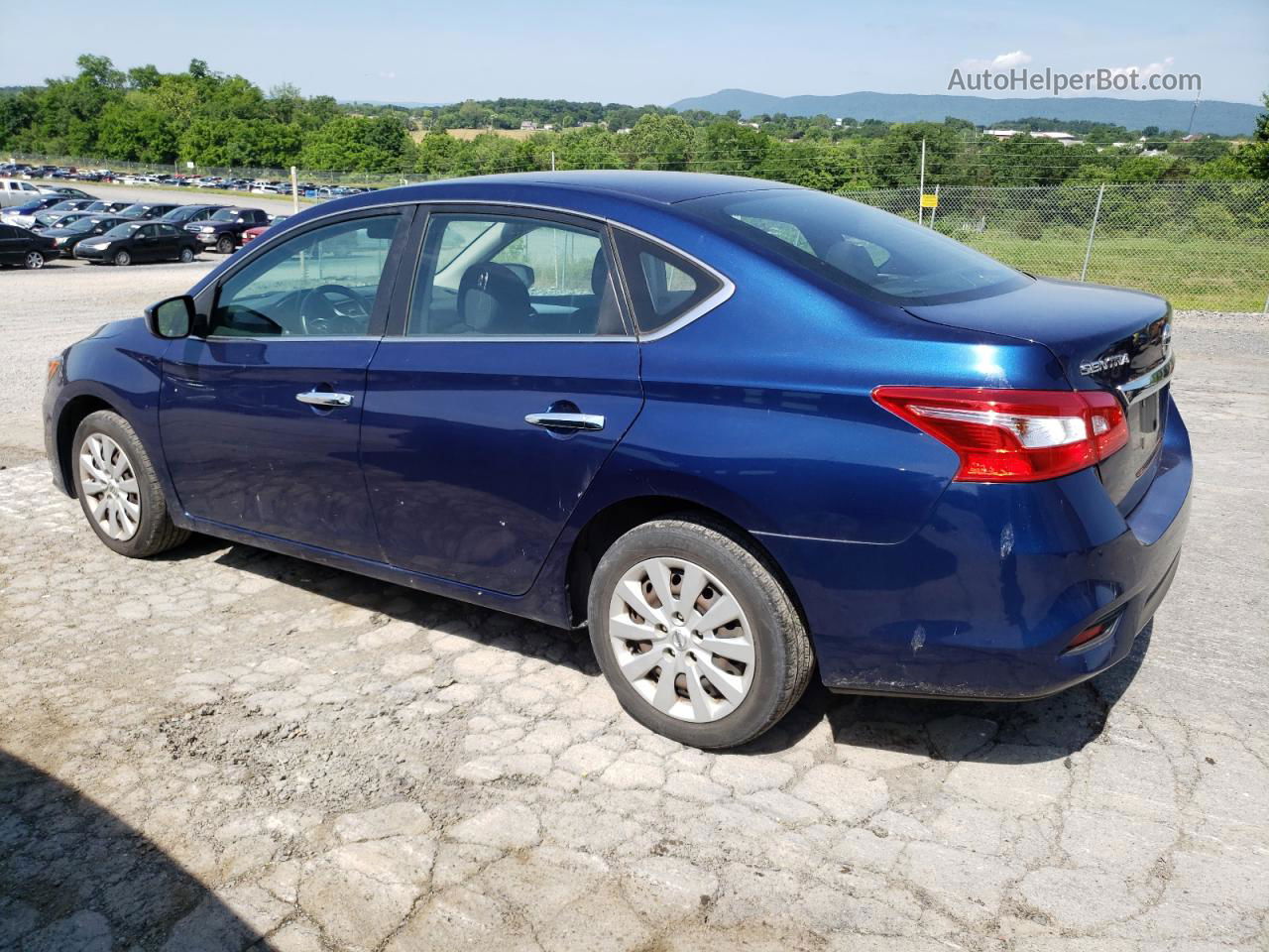 2018 Nissan Sentra S Blue vin: 3N1AB7AP7JY331929