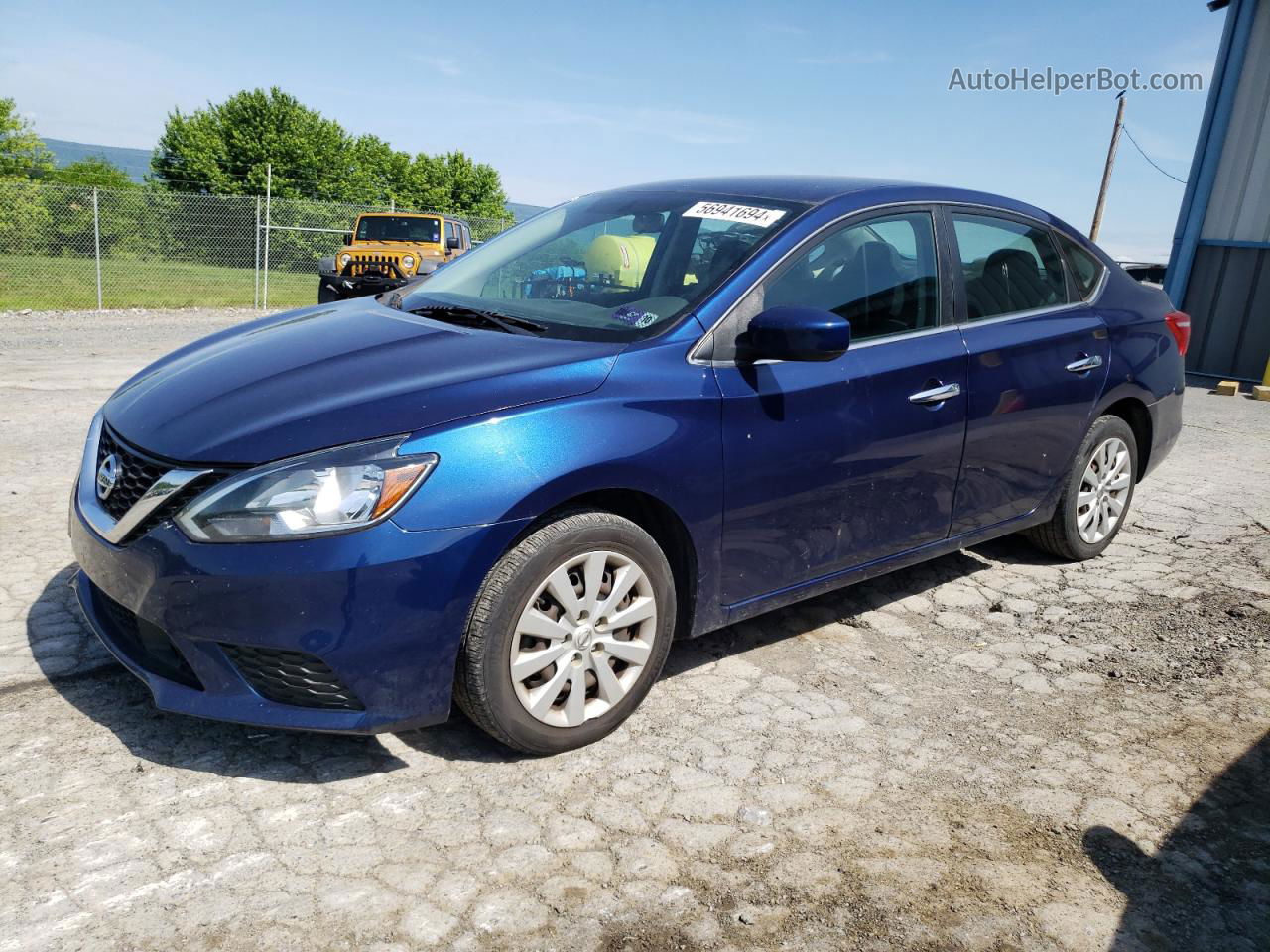 2018 Nissan Sentra S Синий vin: 3N1AB7AP7JY331929