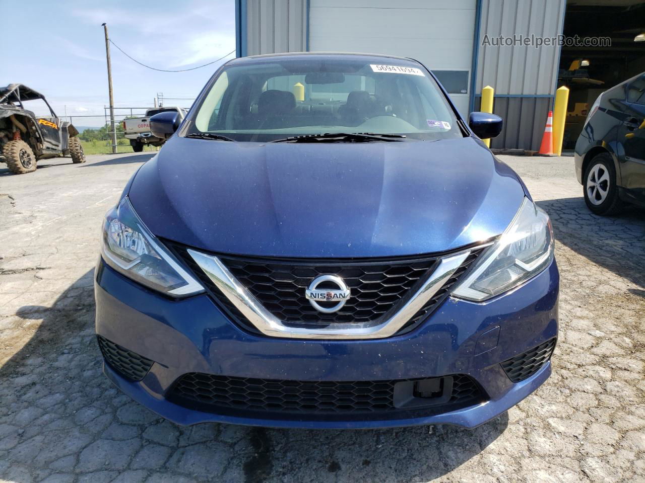 2018 Nissan Sentra S Blue vin: 3N1AB7AP7JY331929