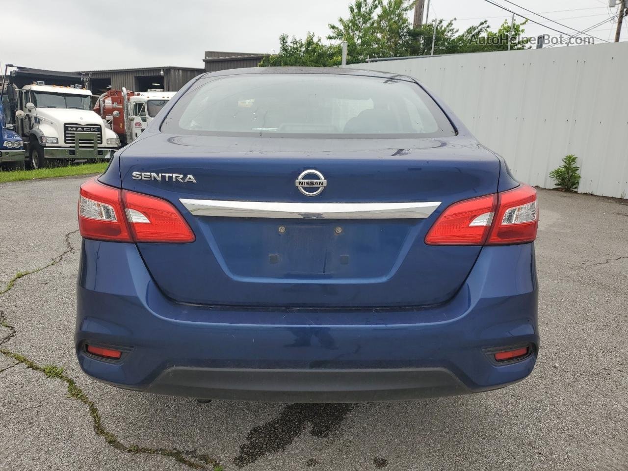 2018 Nissan Sentra S Blue vin: 3N1AB7AP7JY333857