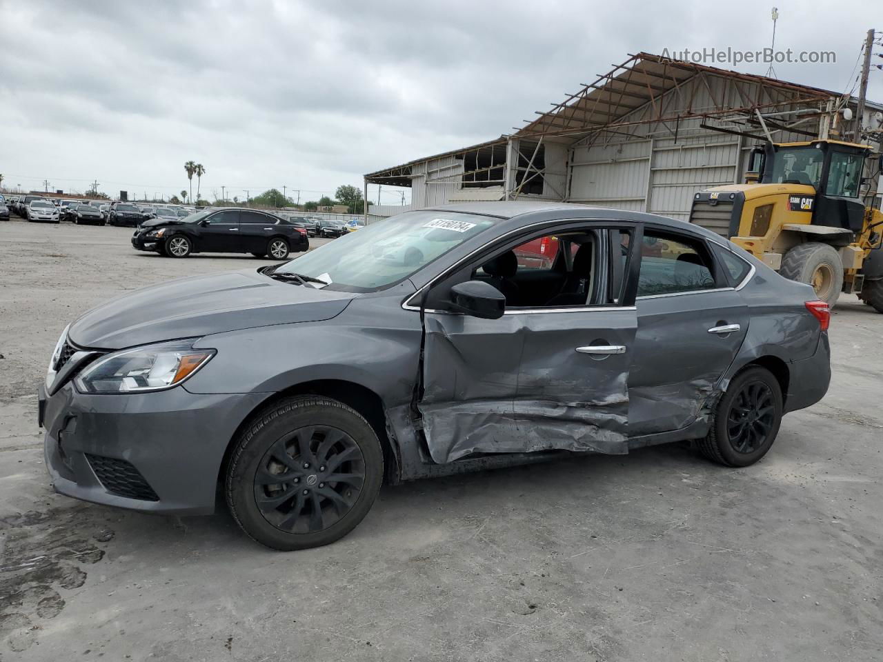 2018 Nissan Sentra S Серый vin: 3N1AB7AP7JY345216