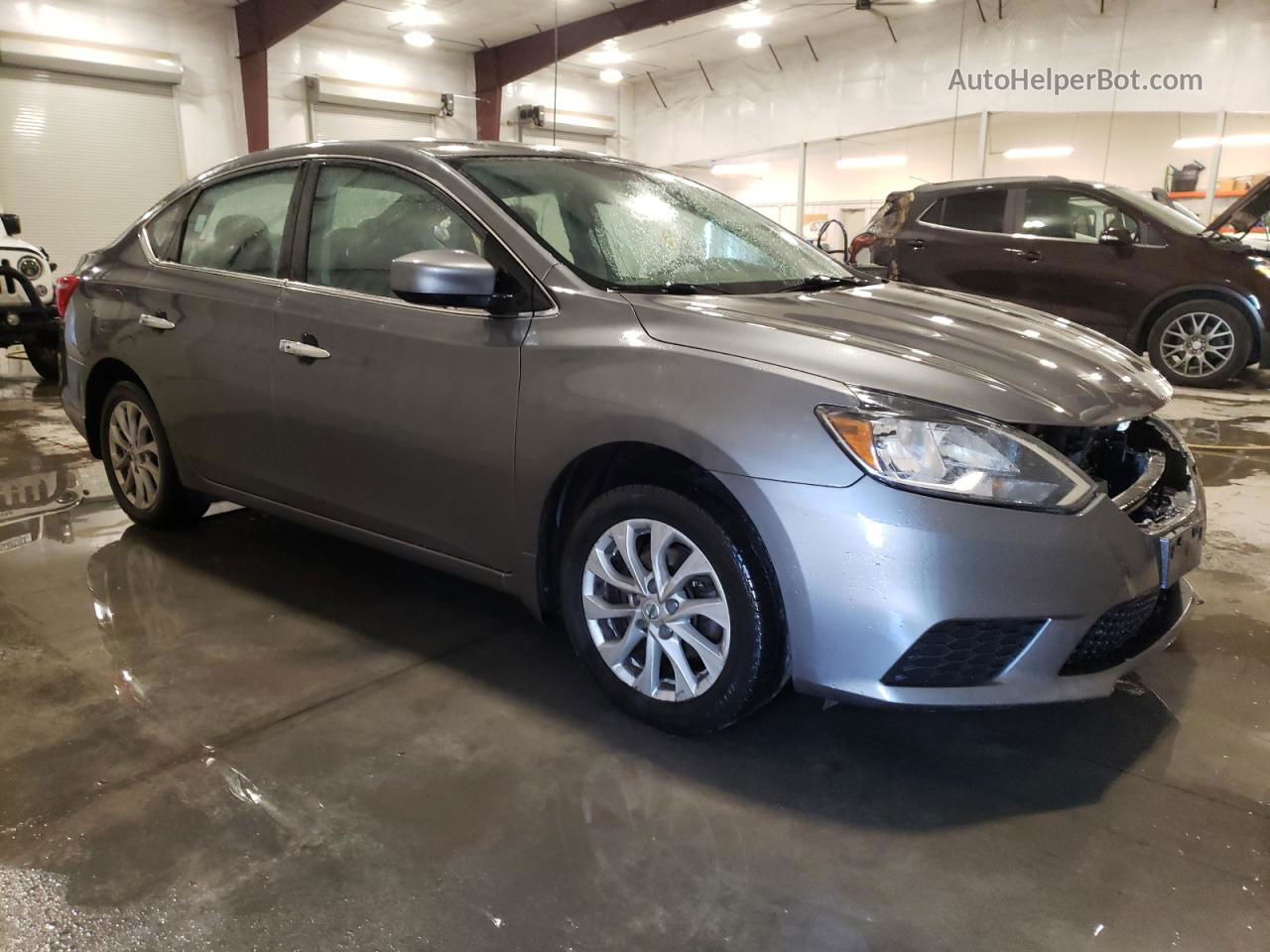 2018 Nissan Sentra S Gray vin: 3N1AB7AP7JY346091