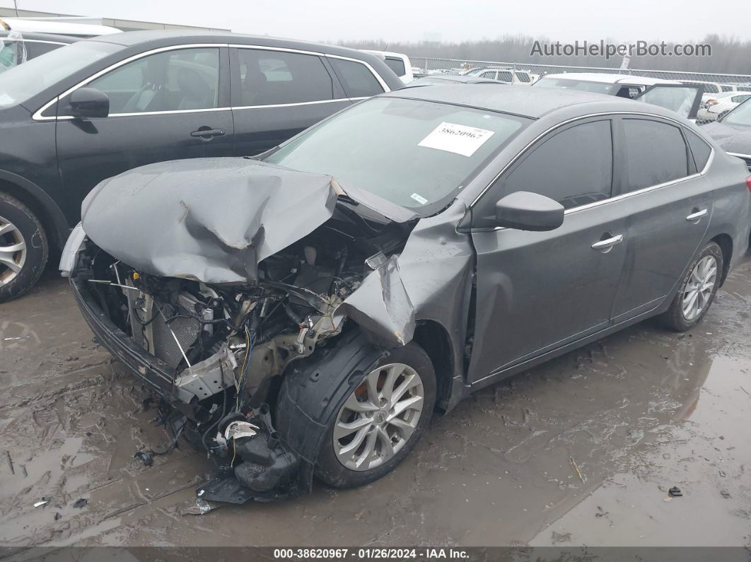 2019 Nissan Sentra Sv Silver vin: 3N1AB7AP7KL606939