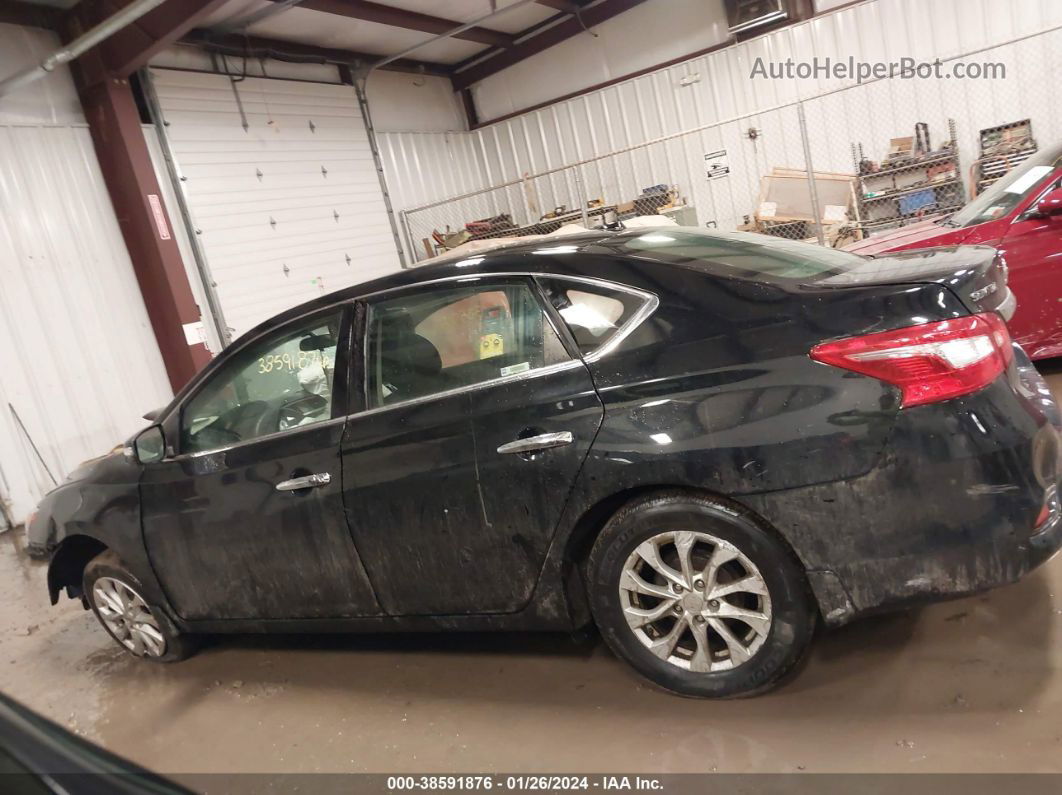 2019 Nissan Sentra Sv Black vin: 3N1AB7AP7KL608433