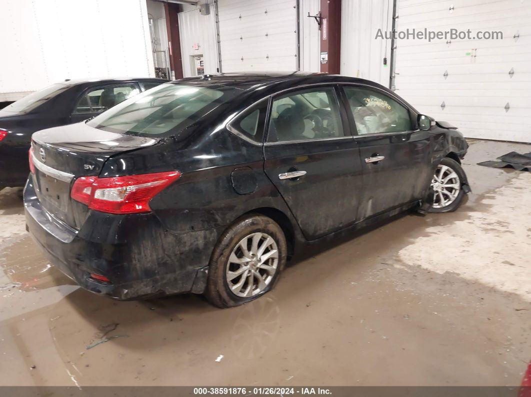 2019 Nissan Sentra Sv Black vin: 3N1AB7AP7KL608433