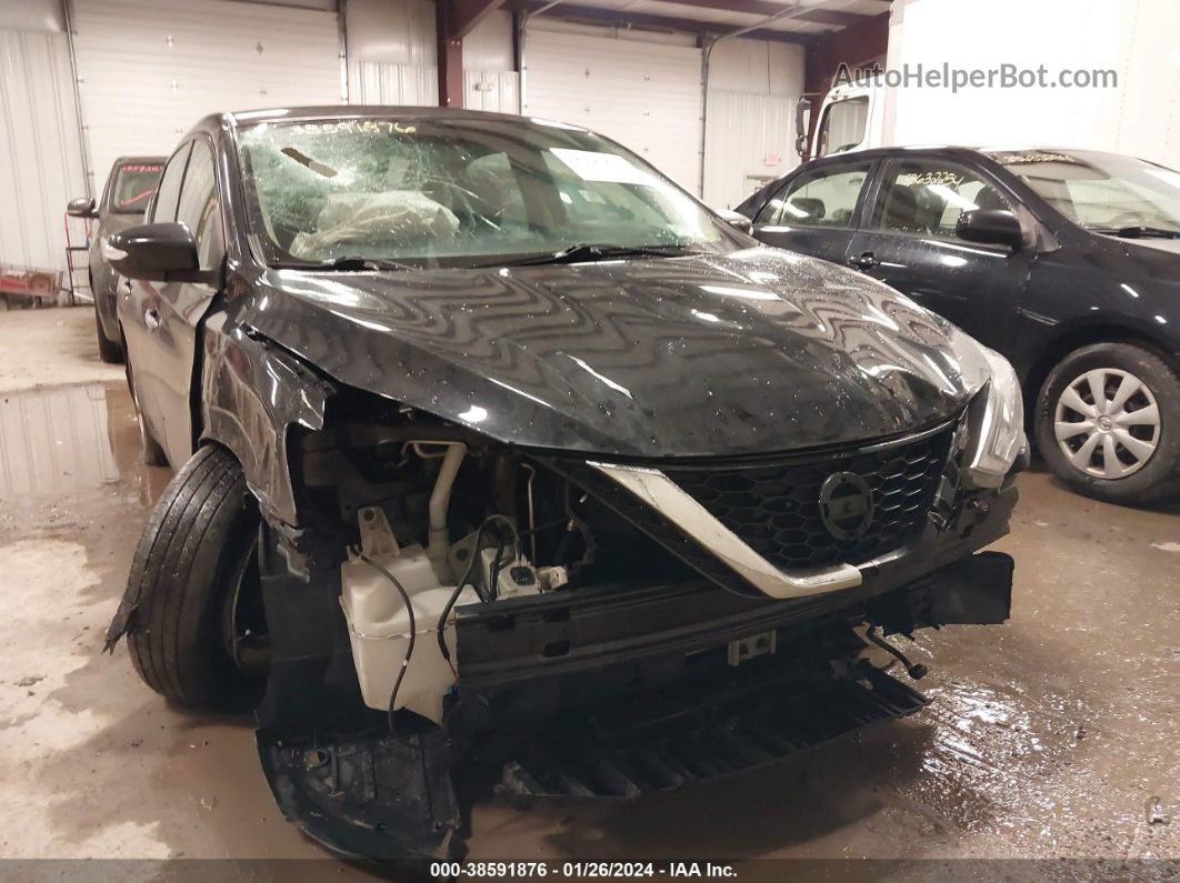 2019 Nissan Sentra Sv Black vin: 3N1AB7AP7KL608433