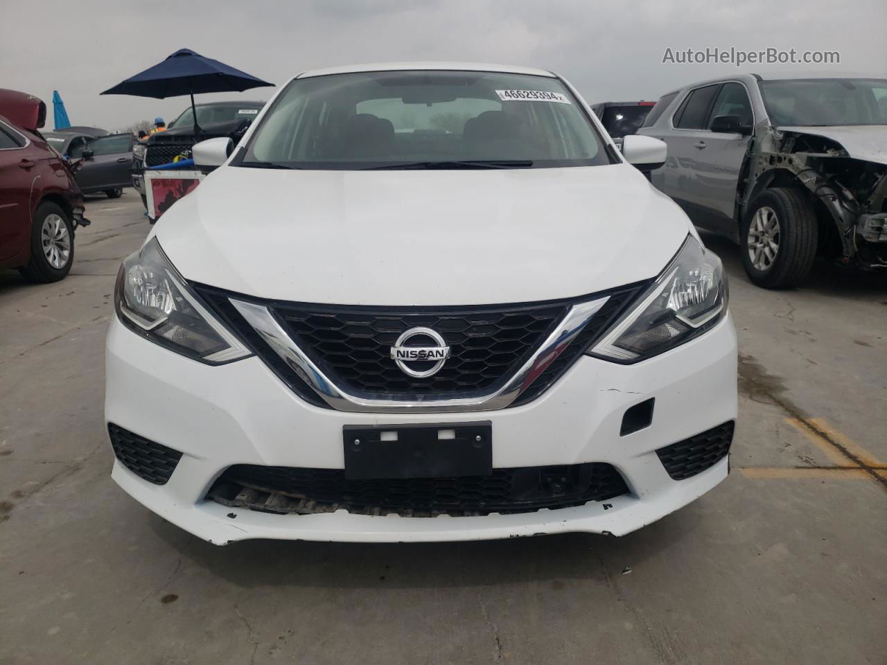 2019 Nissan Sentra S White vin: 3N1AB7AP7KL612711