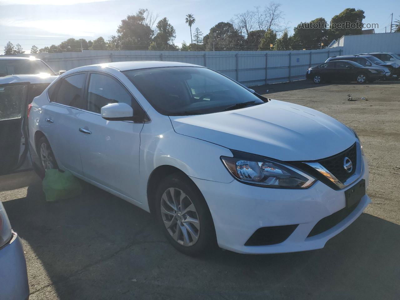 2019 Nissan Sentra S White vin: 3N1AB7AP7KL613969