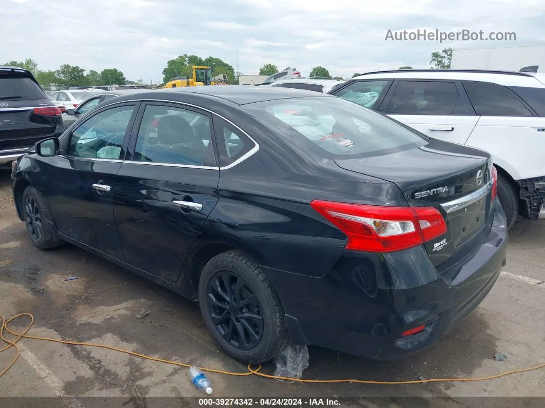 2019 Nissan Sentra S Black vin: 3N1AB7AP7KY214126