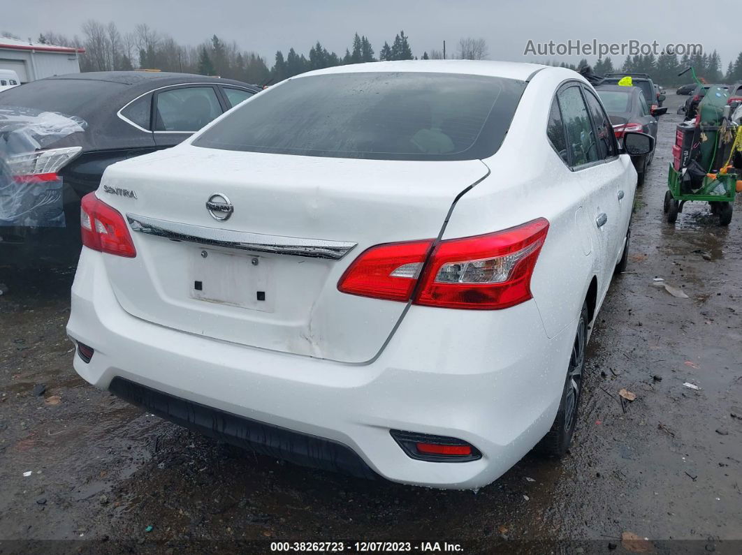 2019 Nissan Sentra S White vin: 3N1AB7AP7KY230908