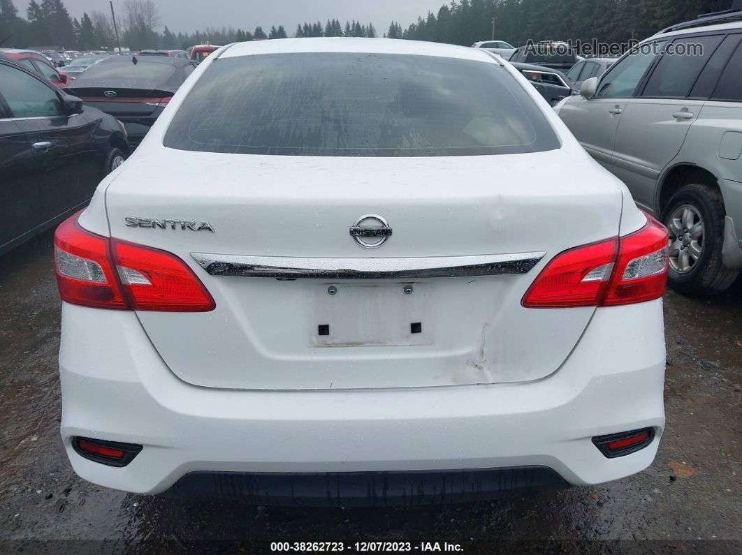 2019 Nissan Sentra S White vin: 3N1AB7AP7KY230908