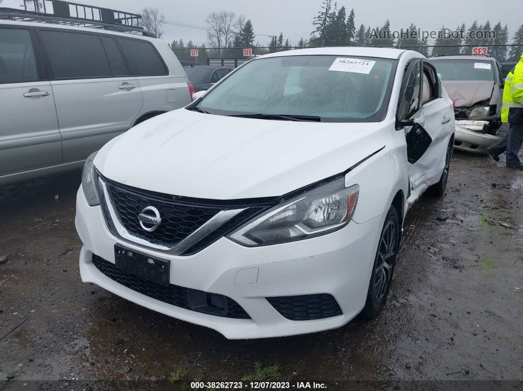 2019 Nissan Sentra S White vin: 3N1AB7AP7KY230908