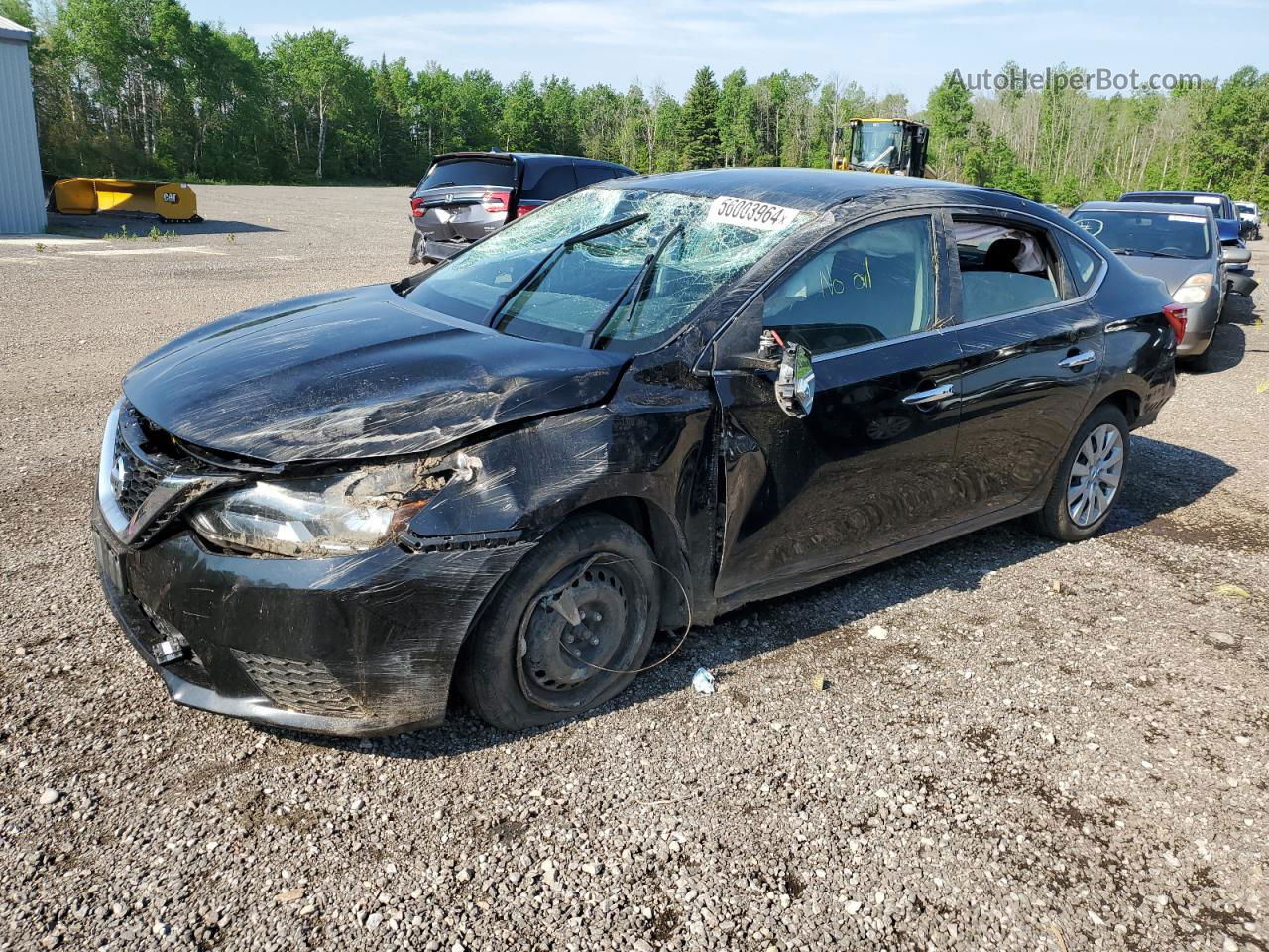 2019 Nissan Sentra S Black vin: 3N1AB7AP7KY232528