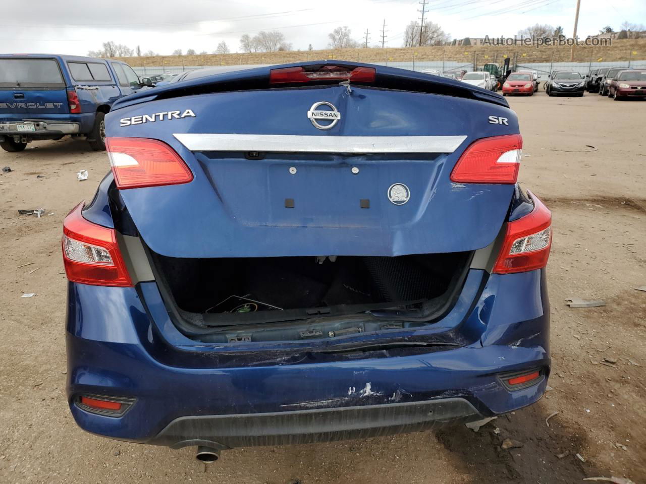 2019 Nissan Sentra S Синий vin: 3N1AB7AP7KY240631