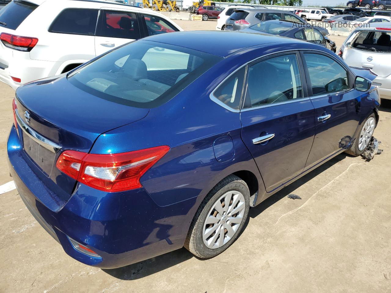 2019 Nissan Sentra S Blue vin: 3N1AB7AP7KY246669