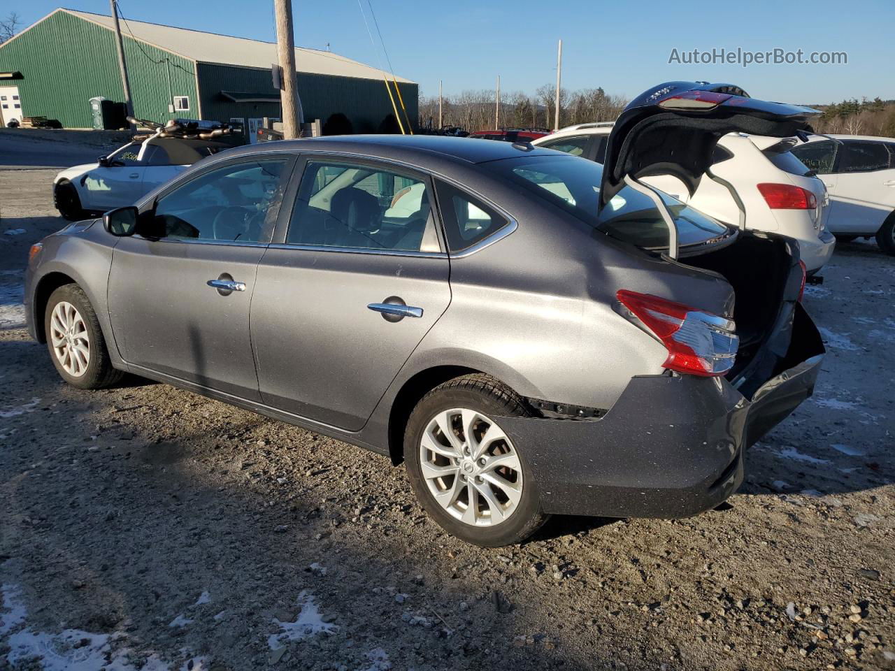 2019 Nissan Sentra S Gray vin: 3N1AB7AP7KY258188