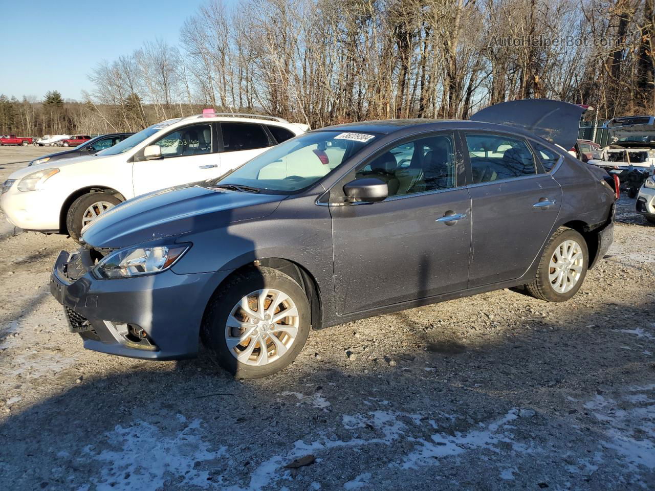 2019 Nissan Sentra S Gray vin: 3N1AB7AP7KY258188