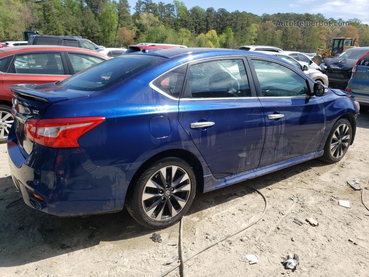 2019 Nissan Sentra S Синий vin: 3N1AB7AP7KY261754