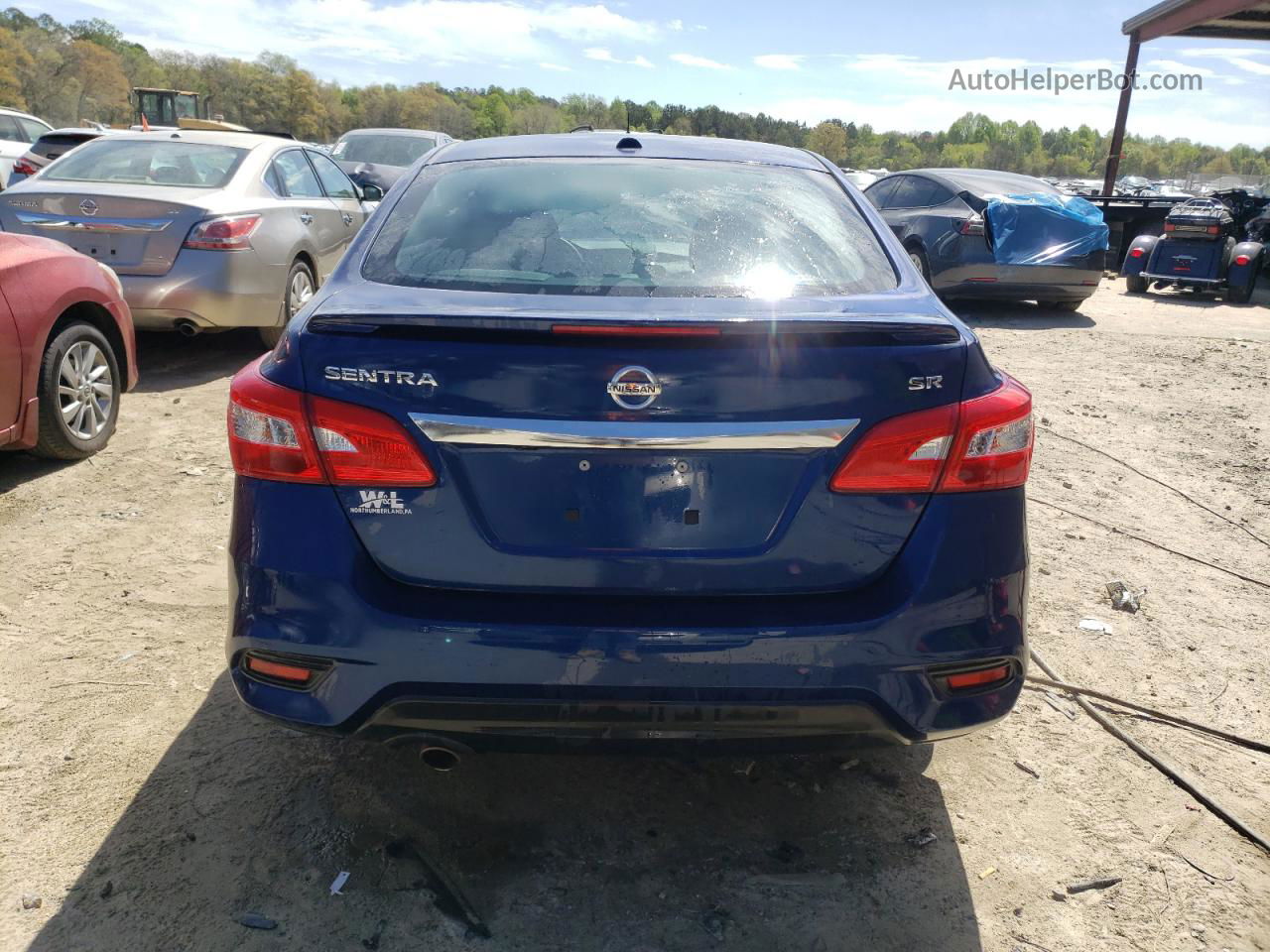 2019 Nissan Sentra S Blue vin: 3N1AB7AP7KY261754