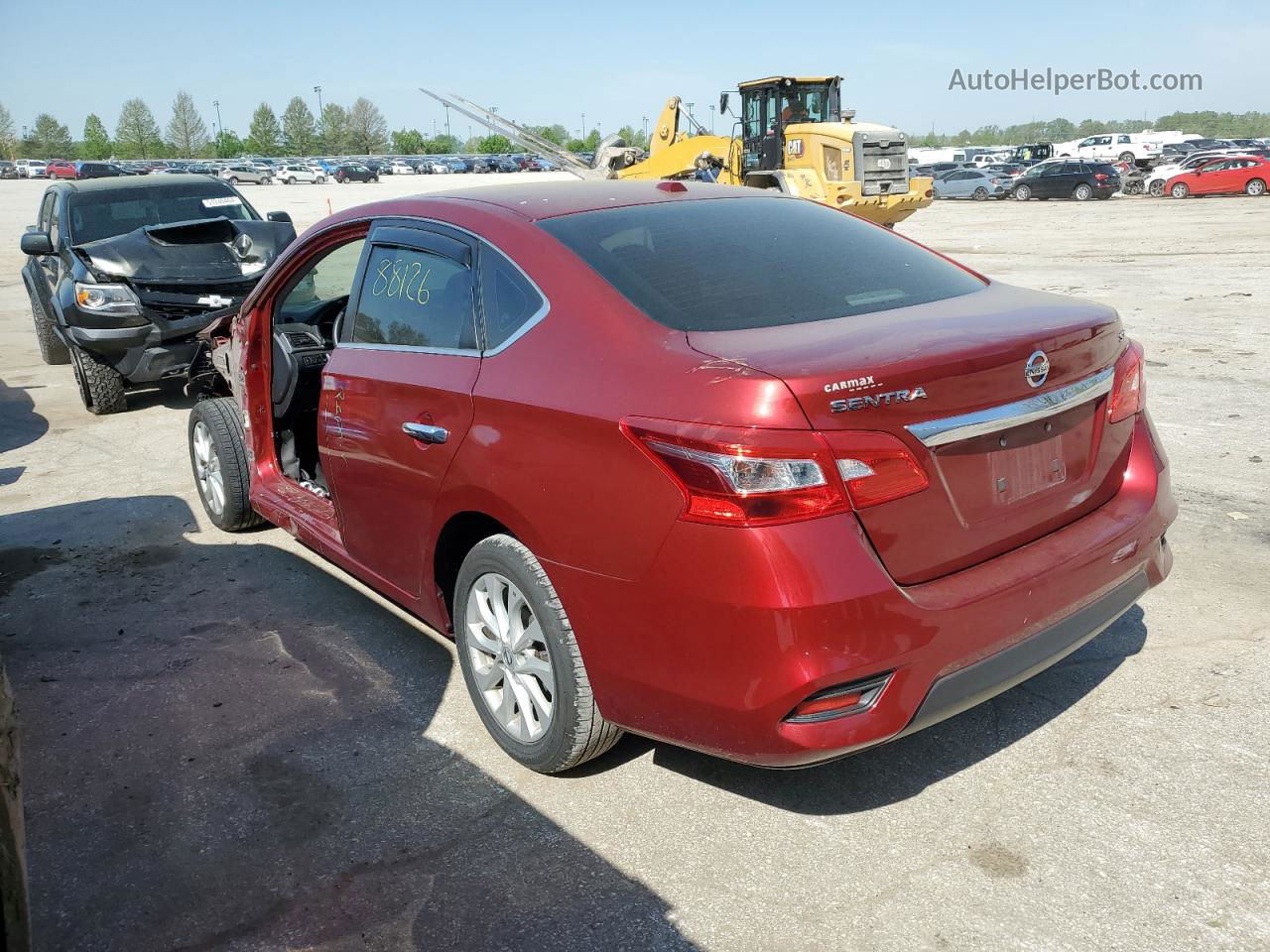 2019 Nissan Sentra S Красный vin: 3N1AB7AP7KY264718