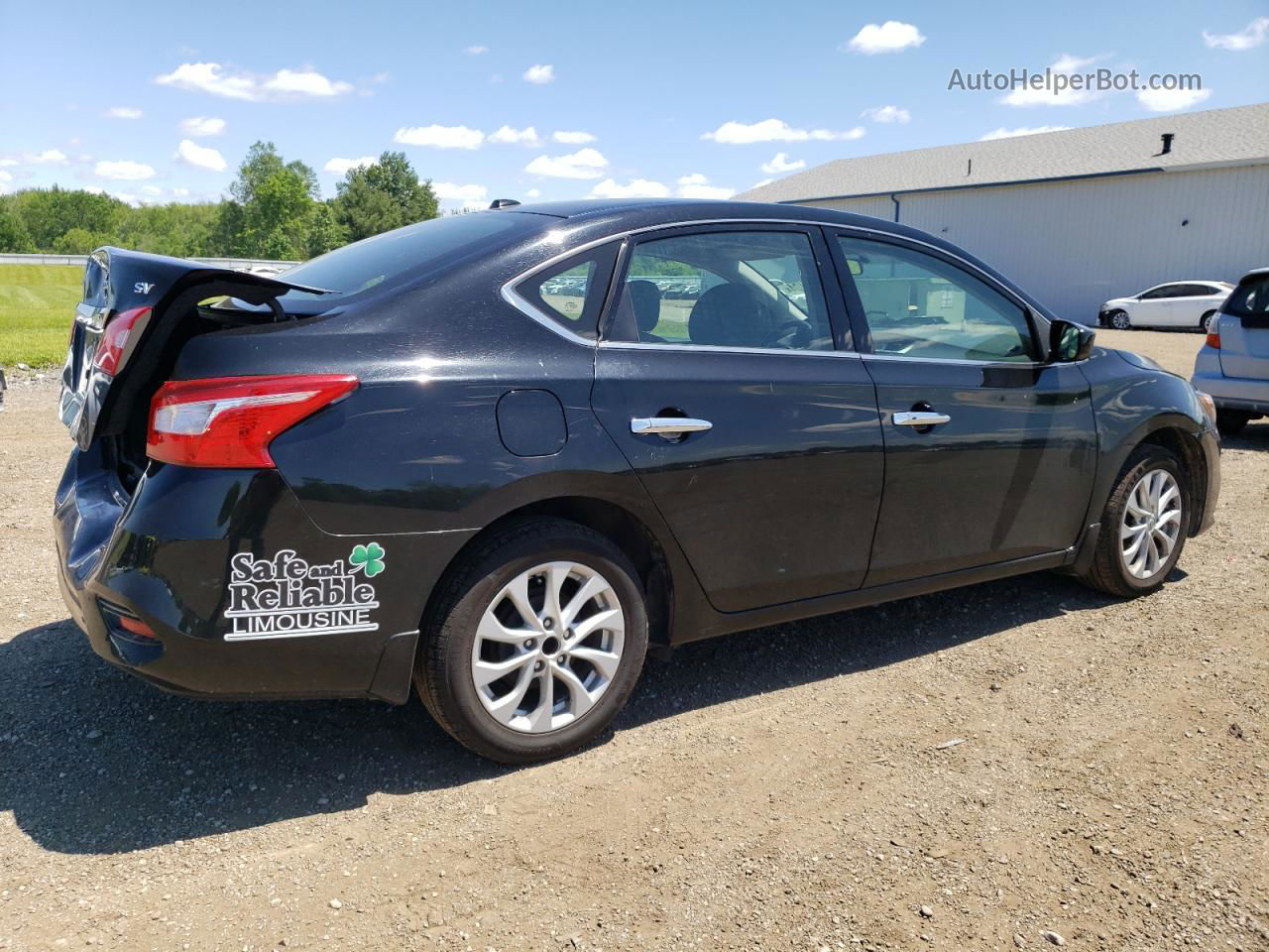 2019 Nissan Sentra S Черный vin: 3N1AB7AP7KY267327