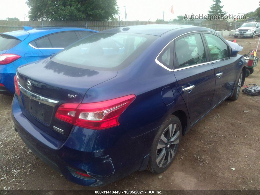 2019 Nissan Sentra Sv Blue vin: 3N1AB7AP7KY270163