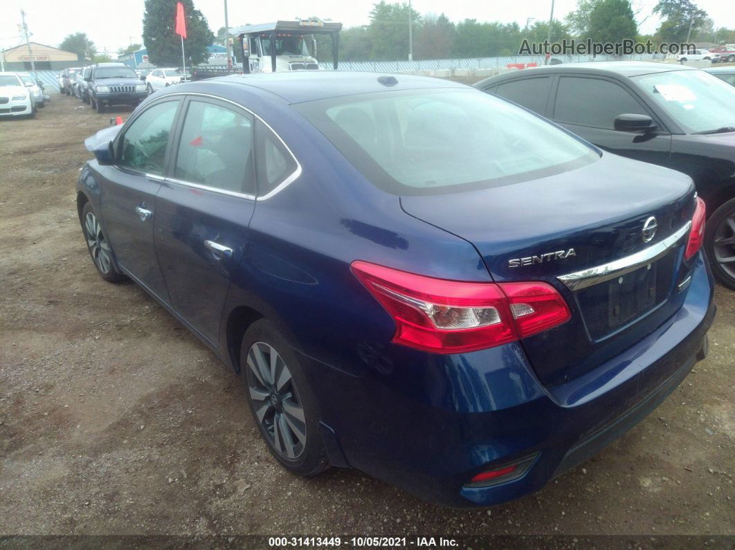 2019 Nissan Sentra Sv Blue vin: 3N1AB7AP7KY270163