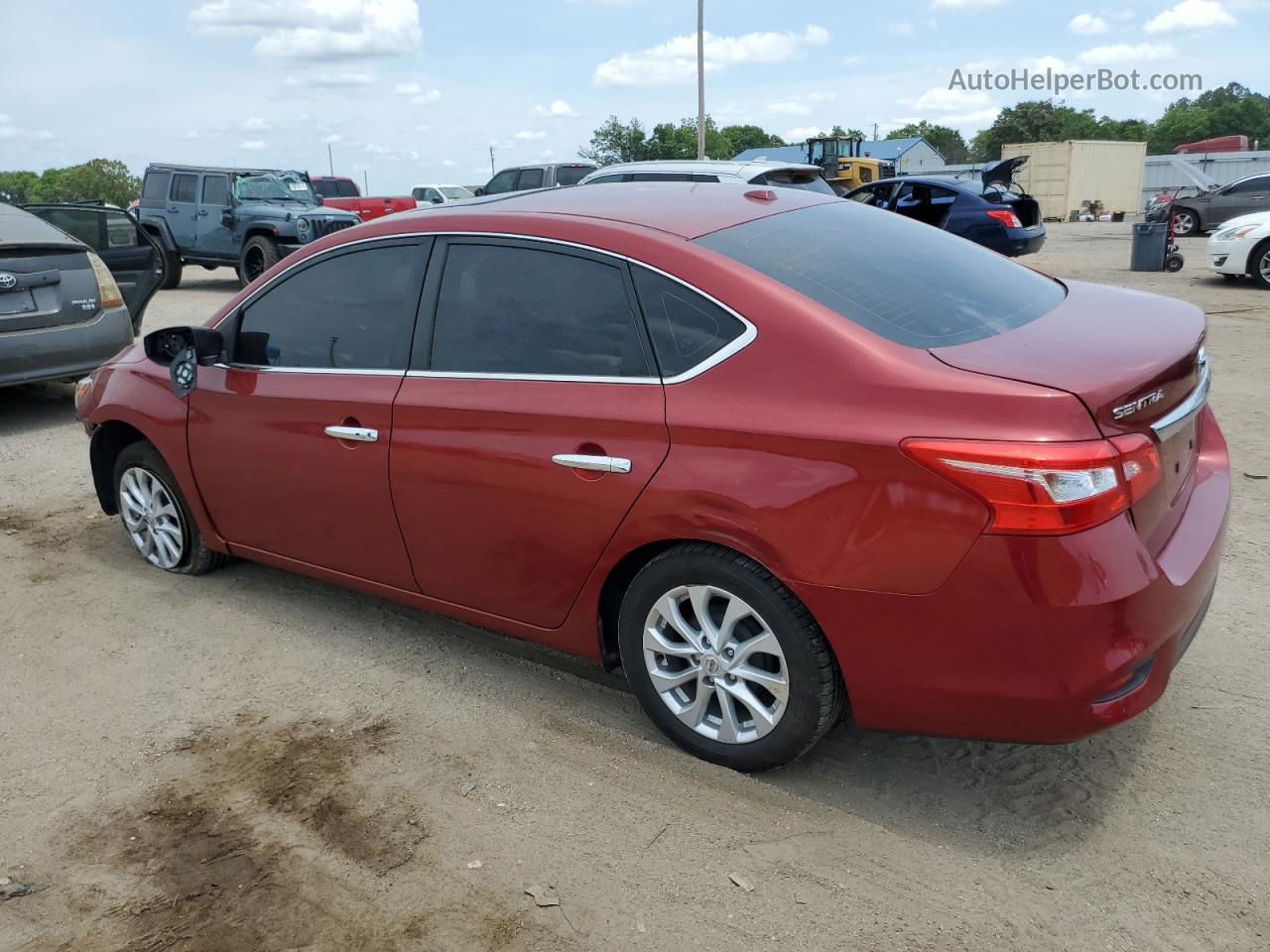 2019 Nissan Sentra S Красный vin: 3N1AB7AP7KY285150