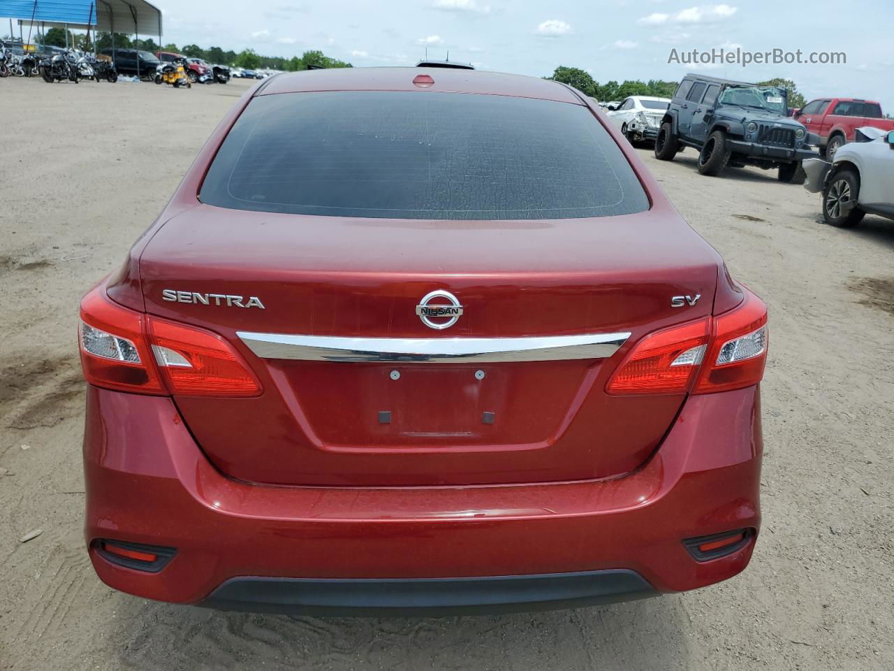 2019 Nissan Sentra S Red vin: 3N1AB7AP7KY285150