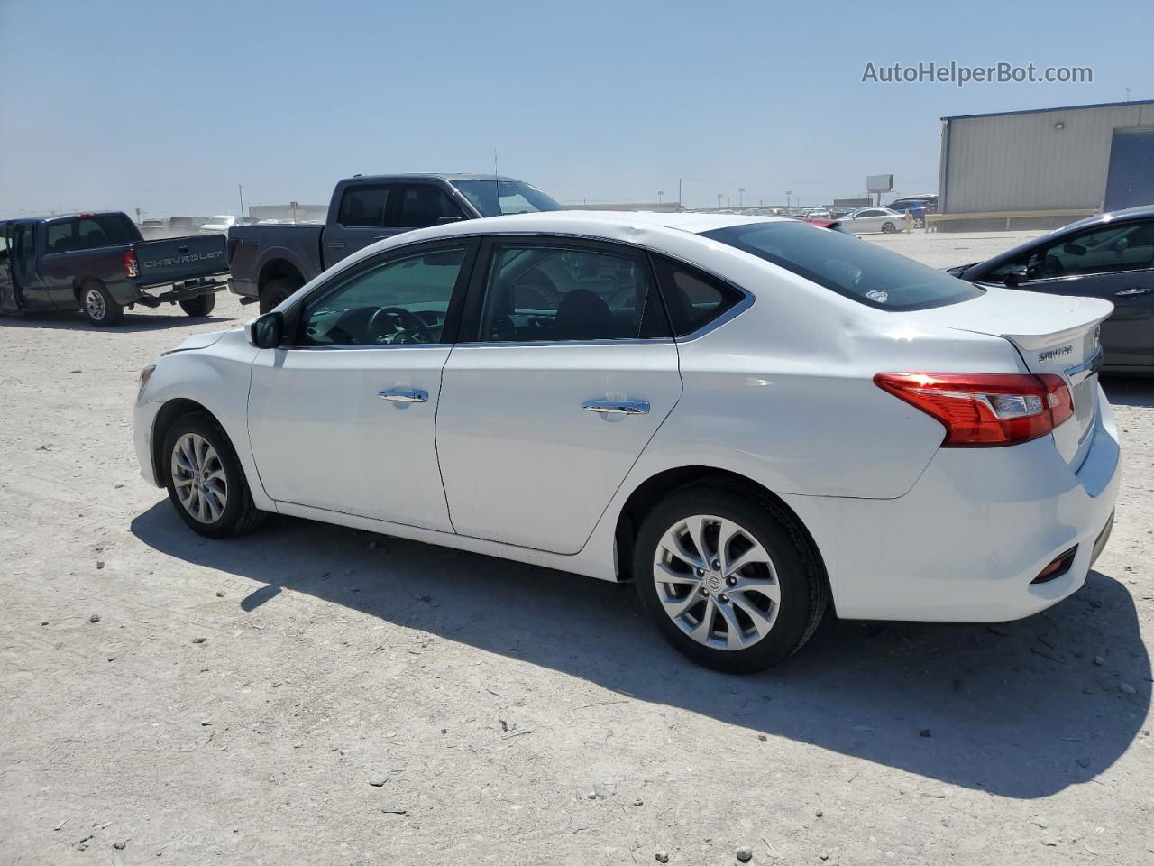 2019 Nissan Sentra S White vin: 3N1AB7AP7KY293118