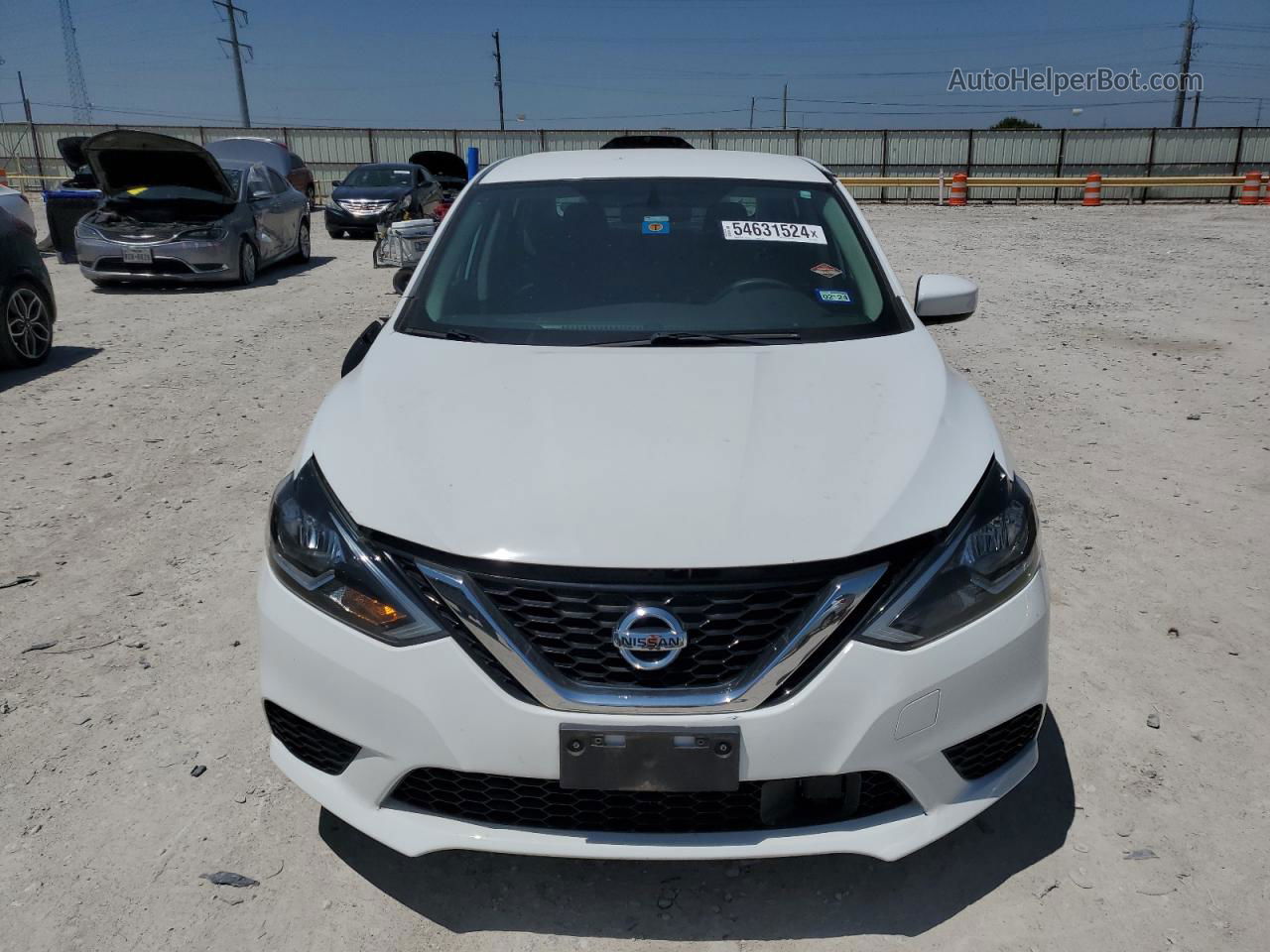 2019 Nissan Sentra S White vin: 3N1AB7AP7KY293118