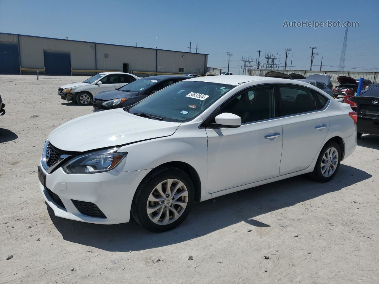 2019 Nissan Sentra S White vin: 3N1AB7AP7KY293118