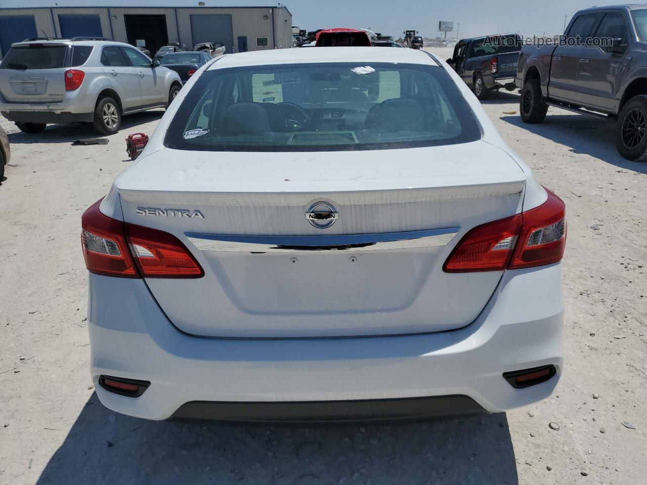 2019 Nissan Sentra S White vin: 3N1AB7AP7KY293118