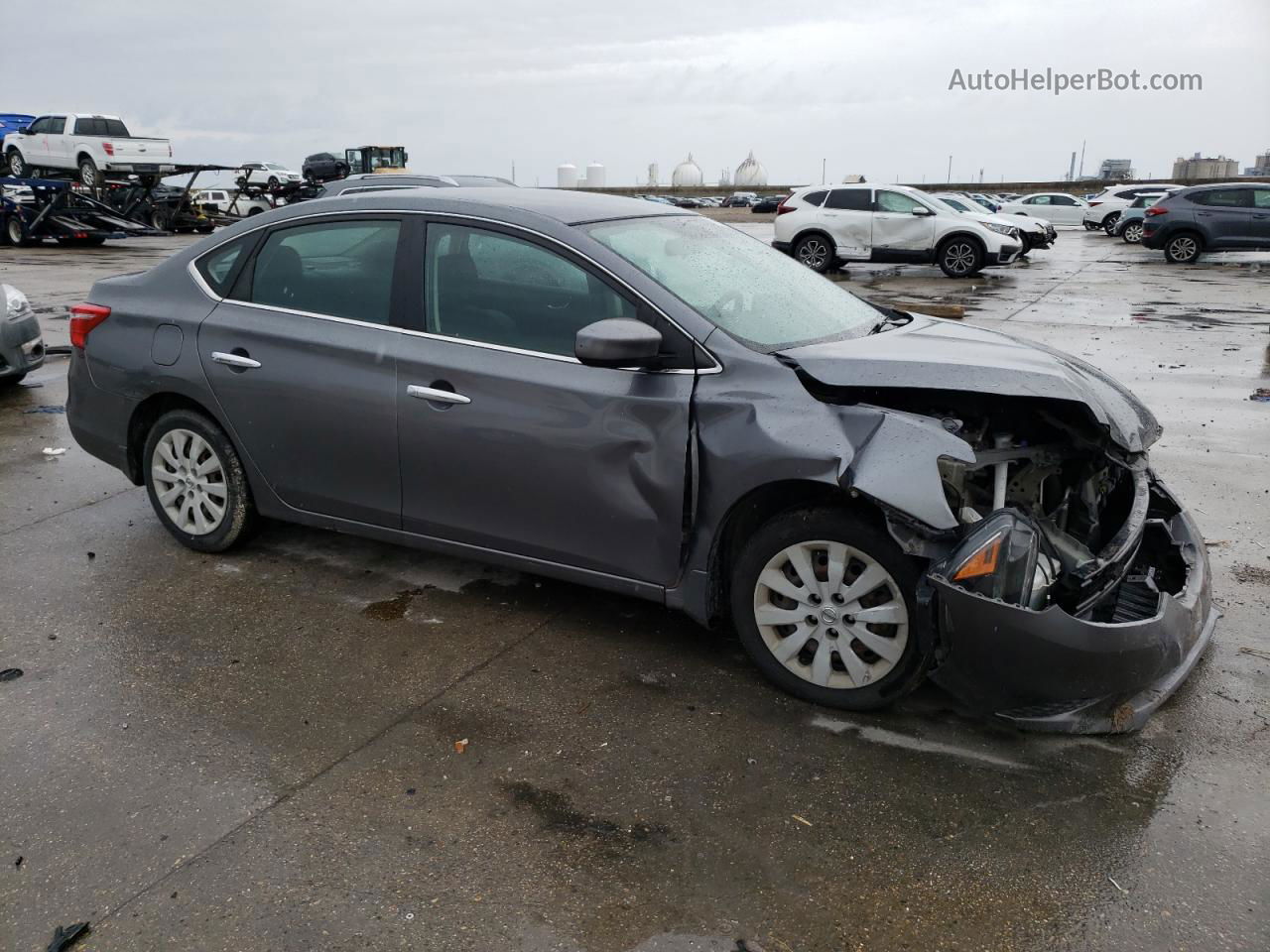 2019 Nissan Sentra S Gray vin: 3N1AB7AP7KY322875