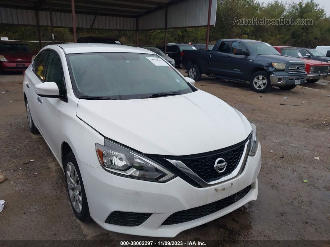 2019 Nissan Sentra S White vin: 3N1AB7AP7KY326957