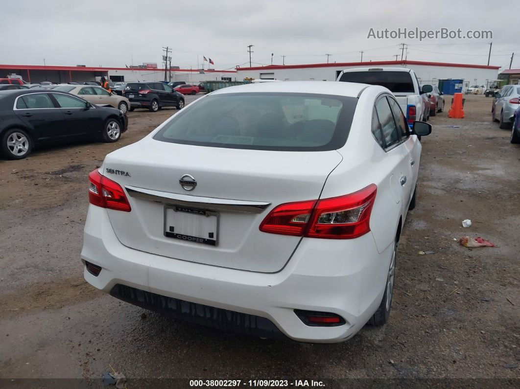 2019 Nissan Sentra S White vin: 3N1AB7AP7KY326957