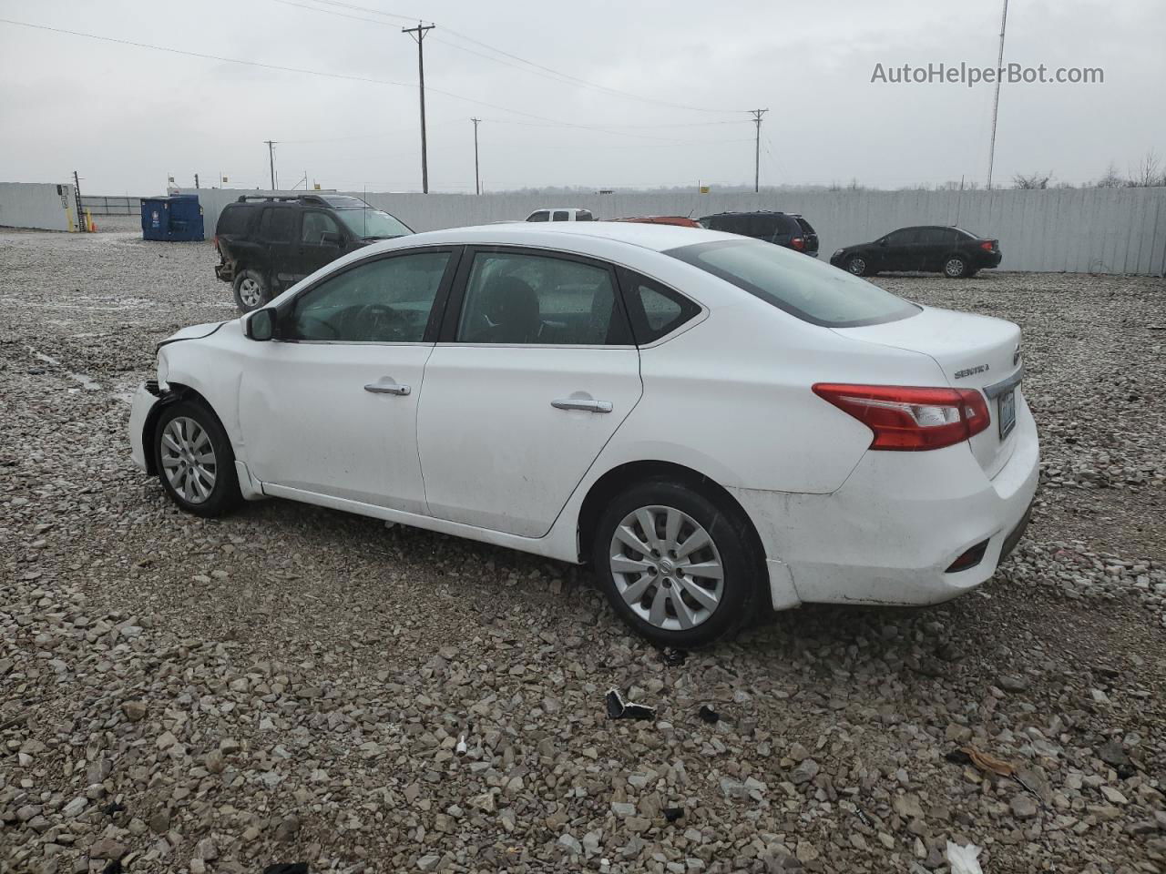 2019 Nissan Sentra S White vin: 3N1AB7AP7KY332564