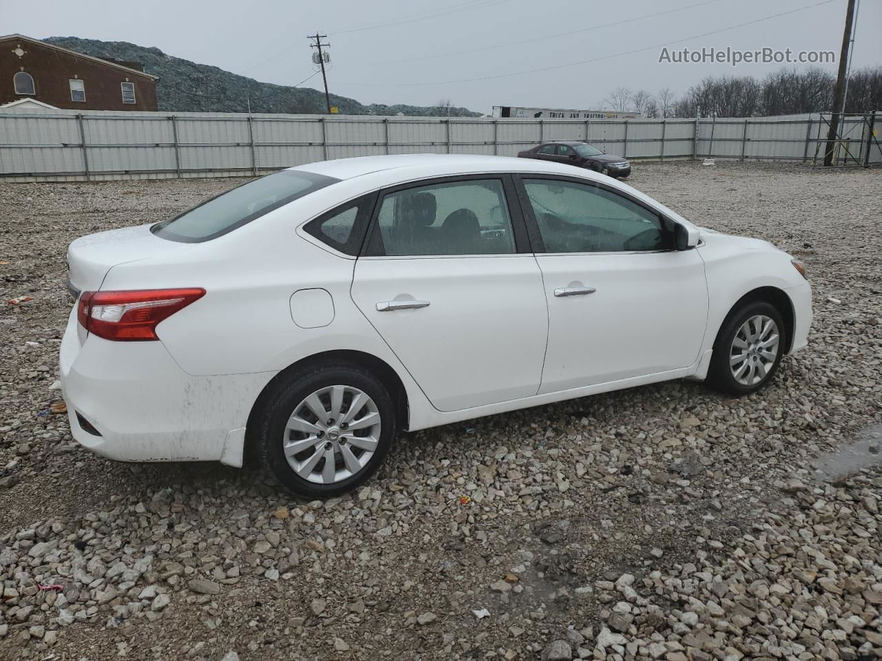 2019 Nissan Sentra S White vin: 3N1AB7AP7KY332564